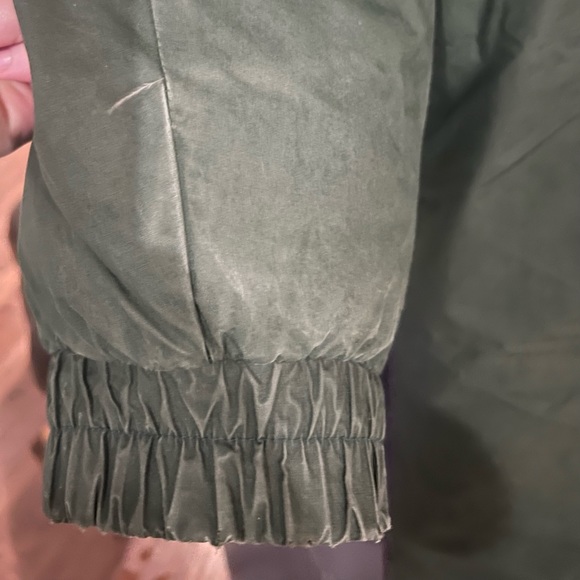 Strato Jac dark green long trench style down and feather filled coat size large+ - Picture 15 of 15